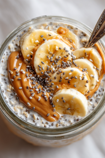 banana chia overnight oats