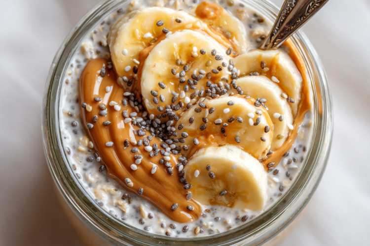 banana chia overnight oats