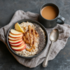iron rich apple & cinnamon oat bowl