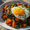 savory sweet potato & spinach hash